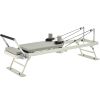 VEVOR Foldable Pilates Reformer, Pilates Workout Machine for Home Gym Studio Use, Pilates Bed with Dual Resistance- Spring & Cord