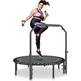 VEVOR Foldable Mini Trampoline, 51 Inch Fitness Rebounder, Max Load 450lbs Exercise Trampoline