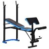 Adjustable Weight Bench with Barbell Rack and Leg Developer for Weight Lifting and Strength Training Multifunctional Workout Station for Home Gym Fitn