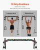 VEVOR Pull Up Bar, Multi-Grip Wall Mounted Pull Ups, 50 in Width Multifunctional Chin Up Training Station