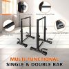 Dip Bar Station Set, 6 Level Adjustable Pull Up Bars, 1200lbs Heave Duty Parallettes Bars, Dip Station for Full Body Workout Fitness