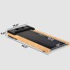 2.5HP Walking Pad, Wood Under Desk Treadmill with Remote Control, Transport Wheels and LED Display for Home Gym Office