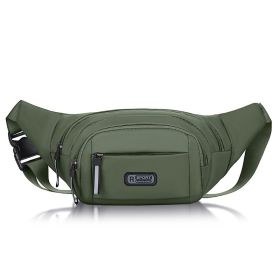 Men's Multifunctional Waist Bag Wear-resistant Waterproof Crossbody Bags (Option: Green)