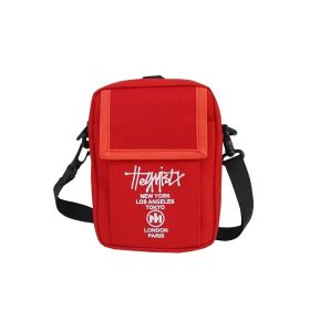 Single Shoulder Small Bag, Fashionable Trendy Student Crossbody Bag, Unisex Casual Phone Bag (Option: Red)
