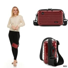 Clarissa Mini Crossbody Suitcase (Option: Red)