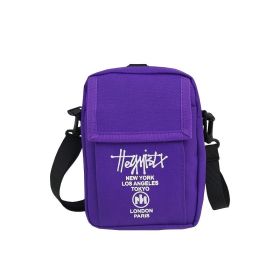 Single Shoulder Small Bag, Fashionable Trendy Student Crossbody Bag, Unisex Casual Phone Bag (Option: Purple)