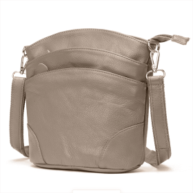 Women's Genuine Leather Crossbody Bag (Option: Apricot)