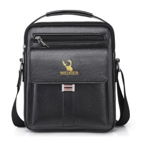 Men's Bag Breathable And Wearable Men's Shoulder Bag (Option: Black Plain)