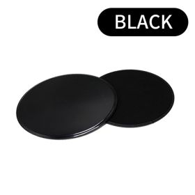 1pair Portable Fitness Exercise Sliding Disc; Abdominal Muscle Training Yoga Fitness Equipment (Color: BLACK)