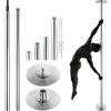 VEVOR Professional Dancing Pole, Spinning Static Dancing Pole Kit, Portable Removable Pole, 45mm Heavy-Duty Stainless Steel Pole