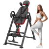 VEVOR Inversion Table, 300 lbs Capacity Heavy Duty Inversion Table, Decompression Back Stretcher Machine, Strength Training Equipment with Headrest