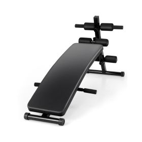 Adjustable Decline Sit Up Bench for Exercise for Home Gym (Color: BLACK, Type: Style A)