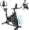 Stationary Bikes for Home Indoor Exercise Bike with LCD Monitor and Comfortable Seat Cushion for Home Gym Cardio Fitness Training