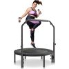 VEVOR Foldable Mini Trampoline, 40 Inch Fitness Rebounder, Max Load 330lbs Exercise Trampoline