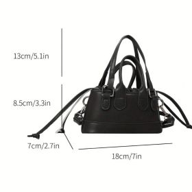Cute Purse Mini Crossbody Bags For Women Top Handle Clutch Handbag (Option: Black)