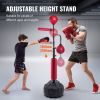 VEVOR Boxing Speed Trainer, Punching Bag with Stand, Reflex Boxing Bag for Teens & Adults, Height Adjustable Free Standing Strike Bag Set with Gloves