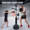 VEVOR Boxing Speed Trainer, Punching Bag with Stand, Reflex Boxing Bag for Teens & Adults, Height Adjustable Free Standing Strike Bag Set with Gloves