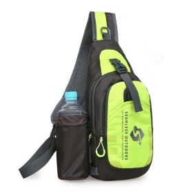 Seamless Outdoors Colorful Sling Bag With Water Slot (Option: Green)