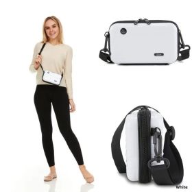 Clarissa Mini Crossbody Suitcase (Option: White)